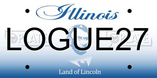 LOGUE27 Illinois License Plate
