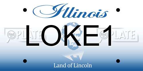 LOKE1 Illinois License Plate