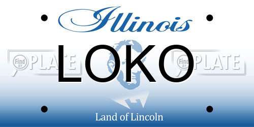LOKO Illinois License Plate