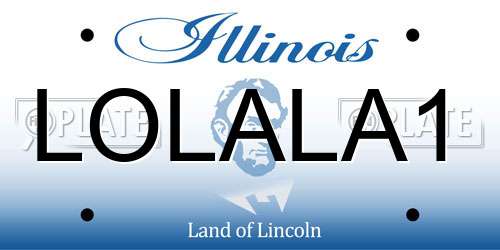 LOLALA1 Illinois License Plate