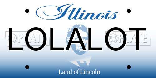 LOLALOT Illinois License Plate