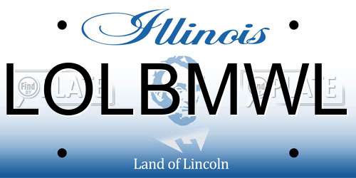 LOLBMWL Illinois License Plate