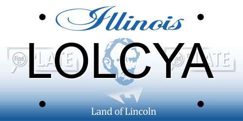 LOLCYA Illinois License Plate