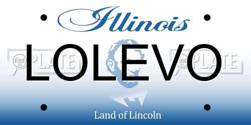 LOLEVO Illinois License Plate