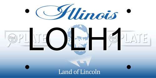 LOLH1 Illinois License Plate