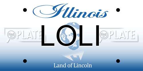 LOLI Illinois License Plate