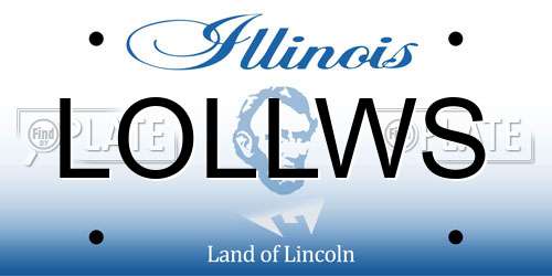 LOLLWS Illinois License Plate