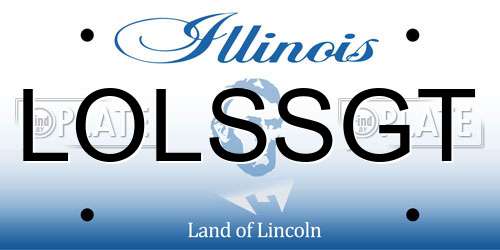 LOLSSGT Illinois License Plate