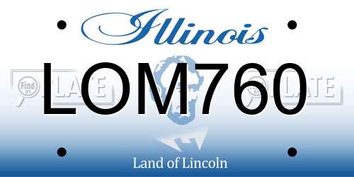 LOM760 Illinois License Plate