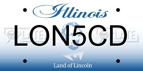 LON5CD Illinois License Plate