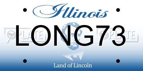 LONG73 Illinois License Plate