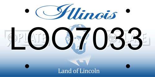 LOO7033 Illinois License Plate