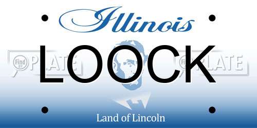 LOOCK Illinois License Plate