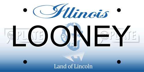 LOONEY Illinois License Plate