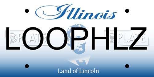 LOOPHLZ Illinois License Plate