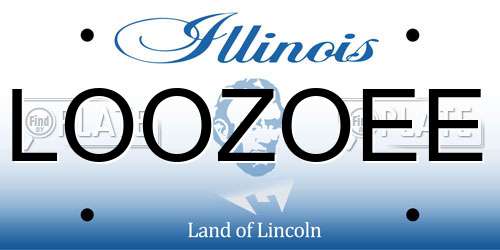 LOOZOEE Illinois License Plate