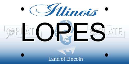 LOPES Illinois License Plate
