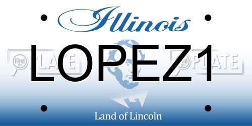 LOPEZ1 Illinois License Plate
