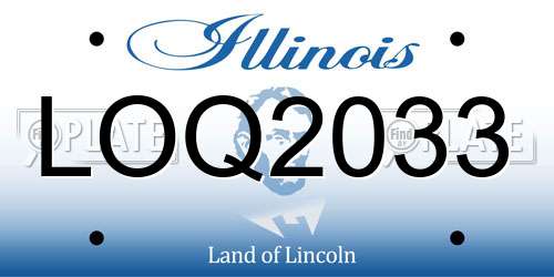 LOQ2033 Illinois License Plate