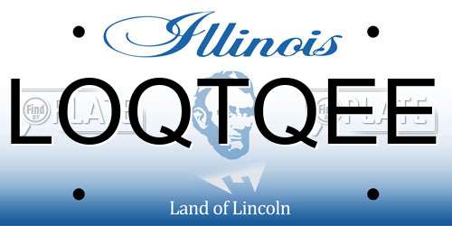 LOQTQEE Illinois License Plate