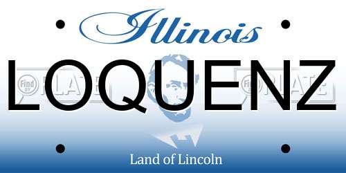 LOQUENZ Illinois License Plate