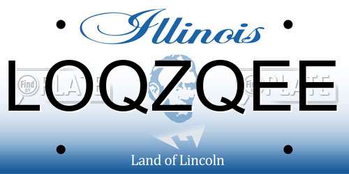 LOQZQEE Illinois License Plate