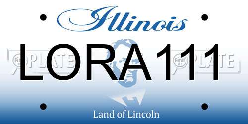 LORA111 Illinois License Plate