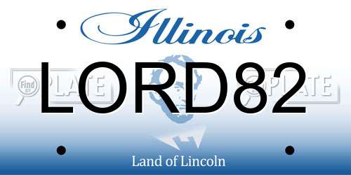 LORD82 Illinois License Plate