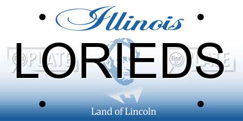 LORIEDS Illinois License Plate