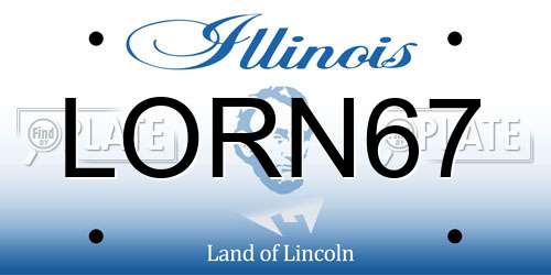 LORN67 Illinois License Plate