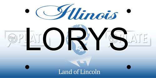 LORYS Illinois License Plate