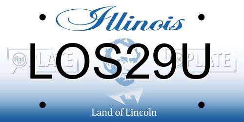 LOS29U Illinois License Plate
