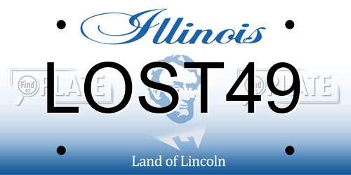 LOST49 Illinois License Plate