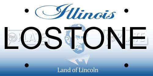 LOSTONE Illinois License Plate