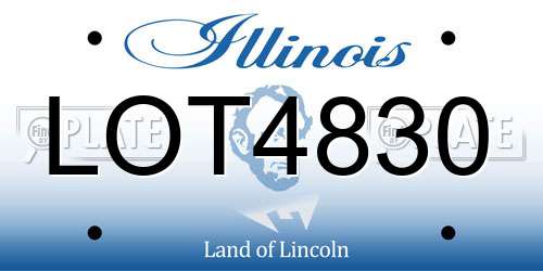 LOT4830 Illinois License Plate