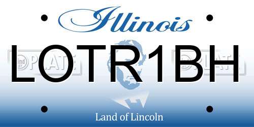 LOTR1BH Illinois License Plate
