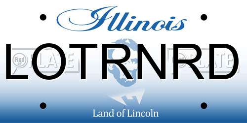 LOTRNRD Illinois License Plate
