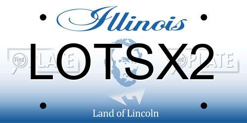 LOTSX2 Illinois License Plate