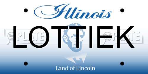 LOTTIEK Illinois License Plate