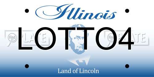 LOTTO4 Illinois License Plate