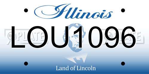 LOU1096 Illinois License Plate