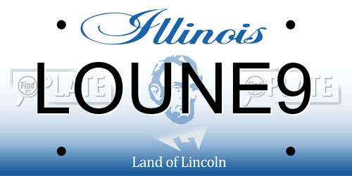 LOUNE9 Illinois License Plate