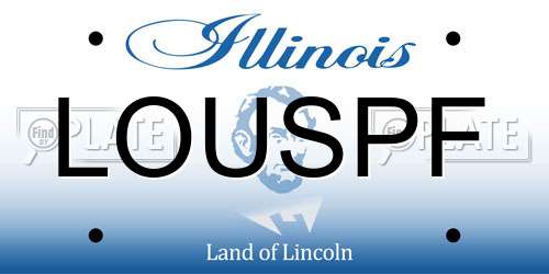 LOUSPF Illinois License Plate