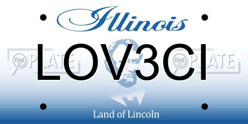 LOV3CI Illinois License Plate