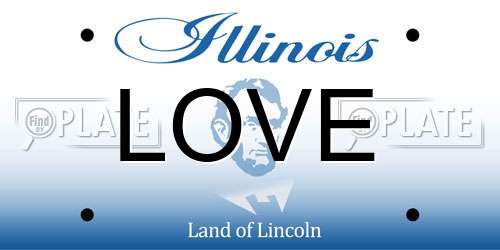LOVE Illinois License Plate