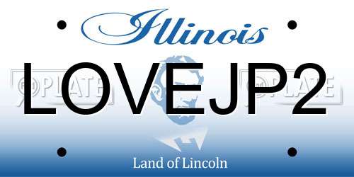 LOVEJP2 Illinois License Plate