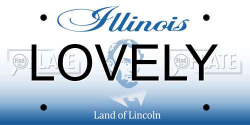 LOVELY Illinois License Plate