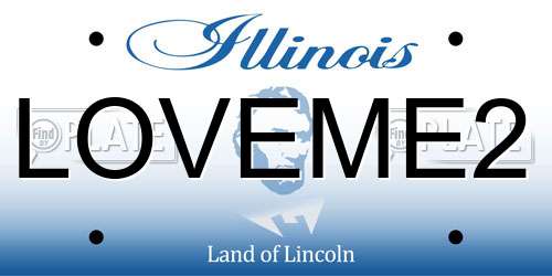 LOVEME2 Illinois License Plate