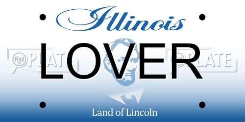LOVER Illinois License Plate