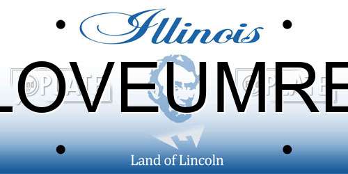 LOVEUMRE Illinois License Plate